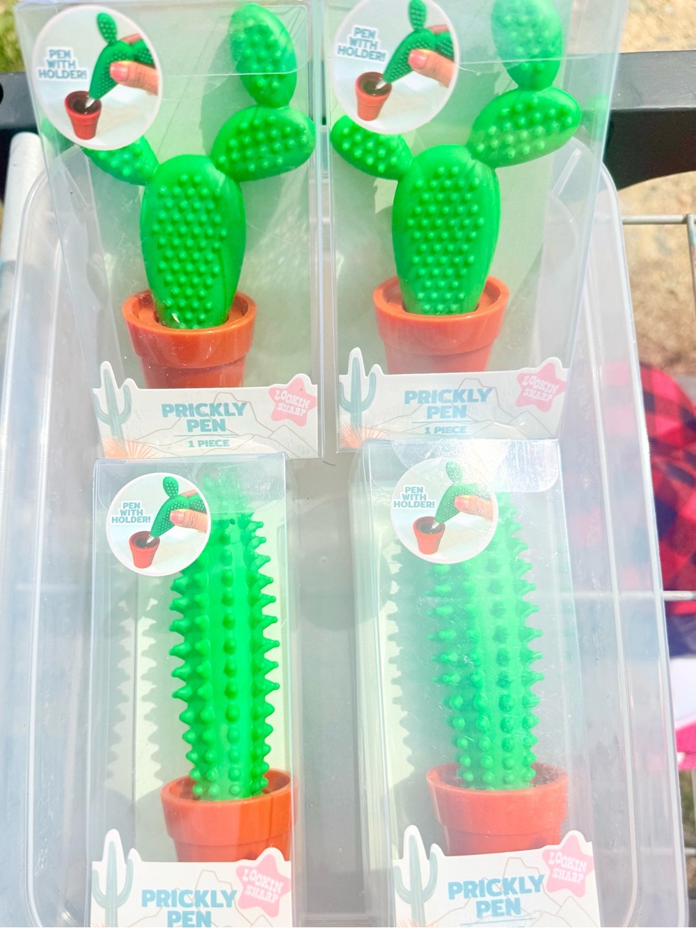 Prickly Pen Cactus Desk Pen with Pot Holder - ** CHOOSE ONE**